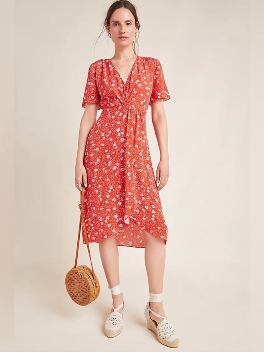 Kachel X Anthropologie Floral Tea Dress - Size 6